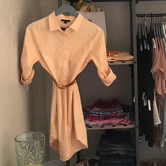 Women’s Peach Shirt Dress - Picture 3 of 8